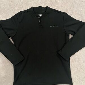 Brand New VOORMI Black Long Sleeve Henley